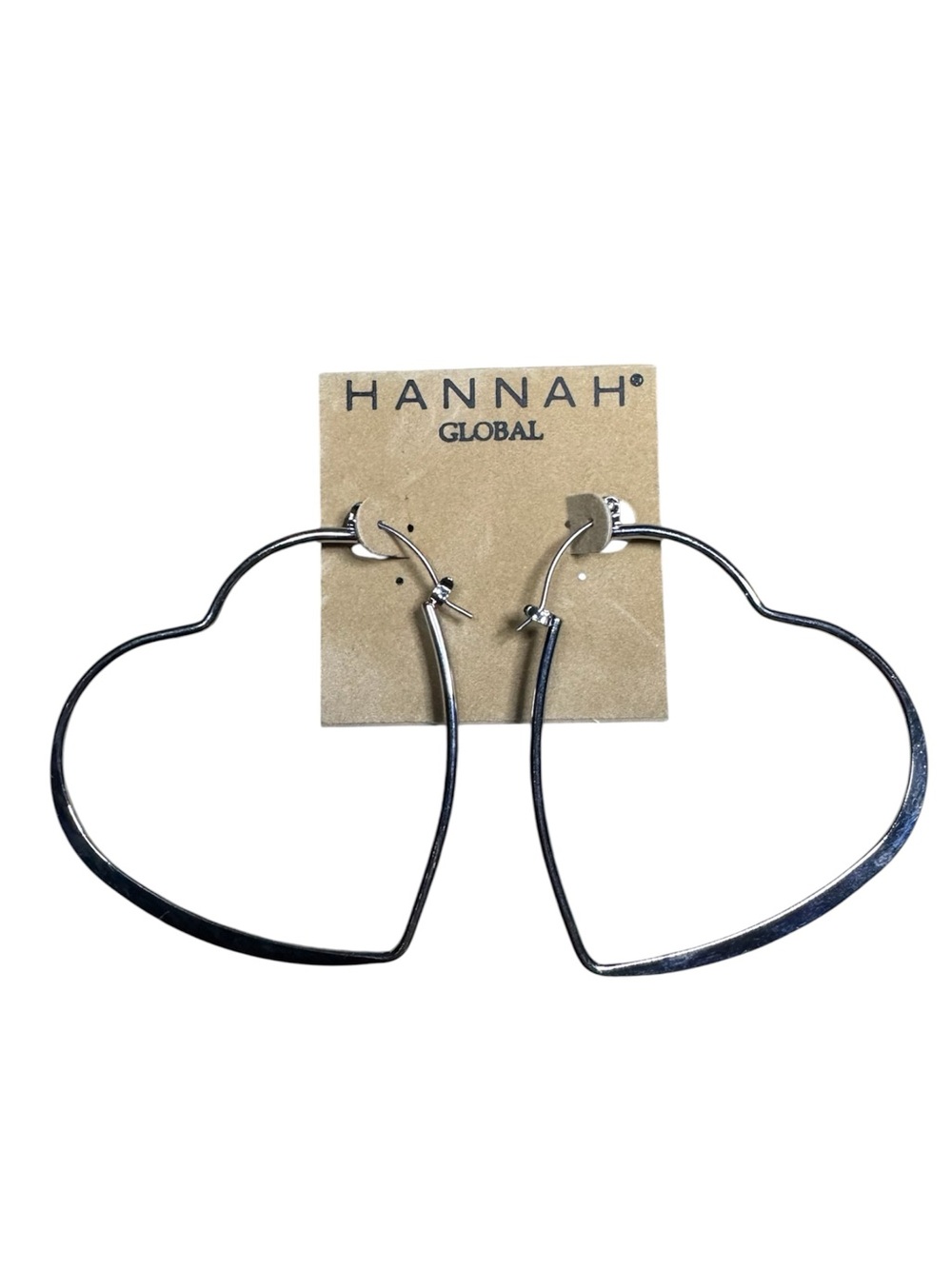 Hannah Global Heart Hoop Design Earrings
